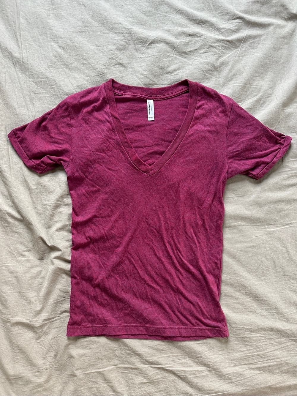 American Apparel Tri-blend Short-Sleeve Deep V-Neck Tee